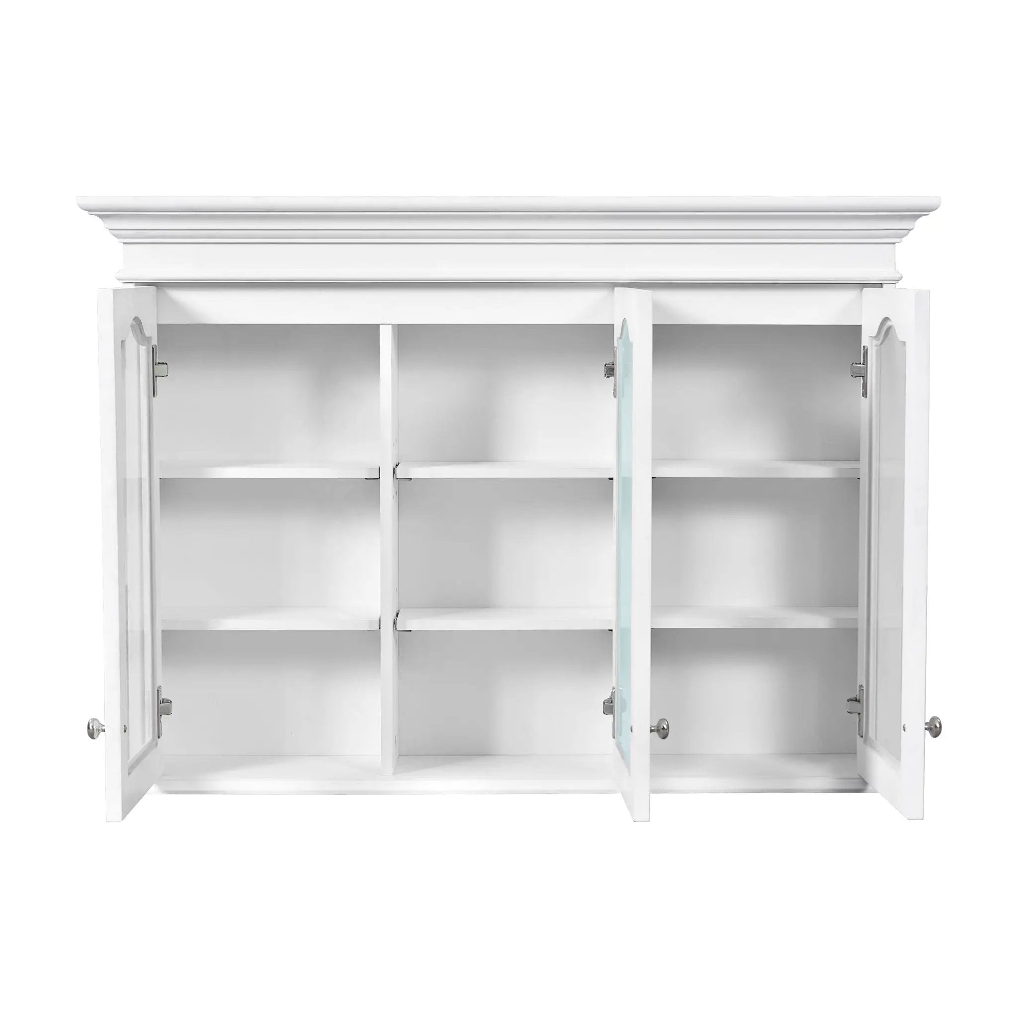 Medicine Cabinet With Mirror Door And Adjustable Shelves, Wall-Mounted Bathroom Storage Cabinet - White by Unique Piece Furniture