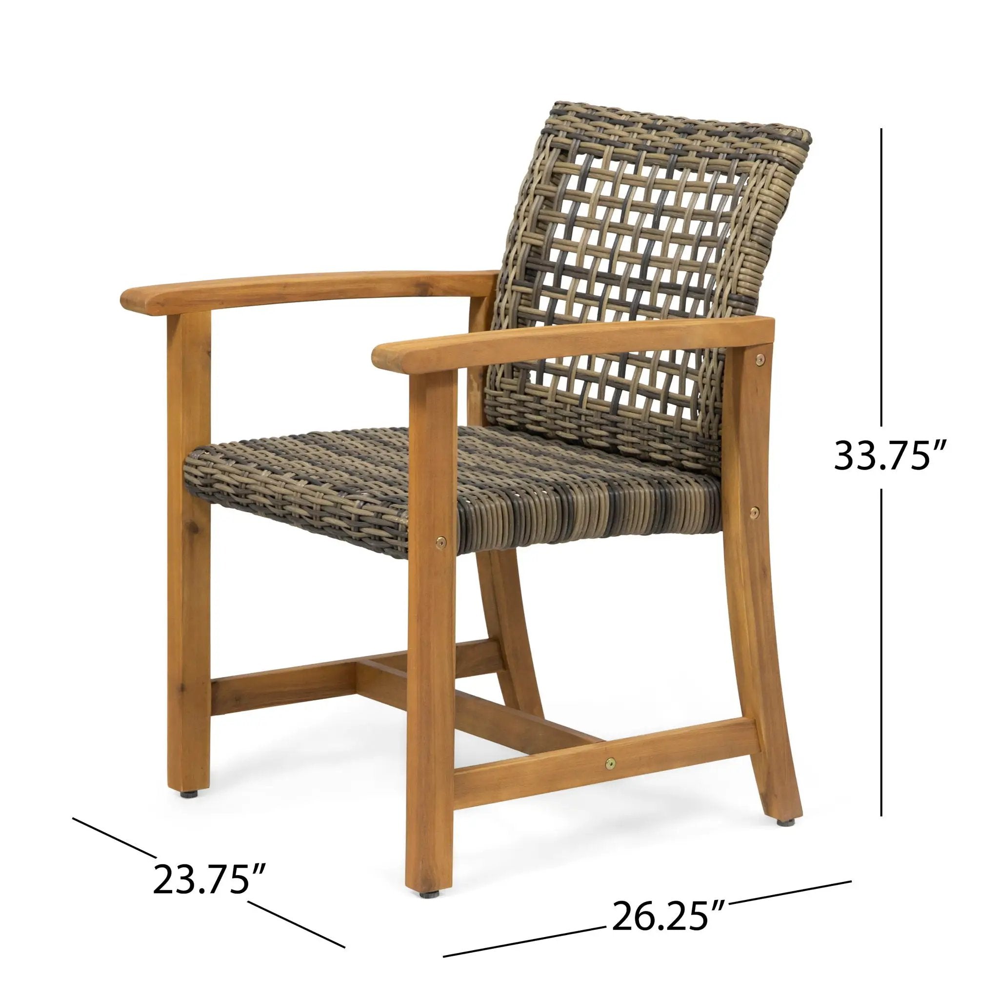Outdoor Dining Chair Acacia Wood Frame (Set of 2) by HouseOfZazla