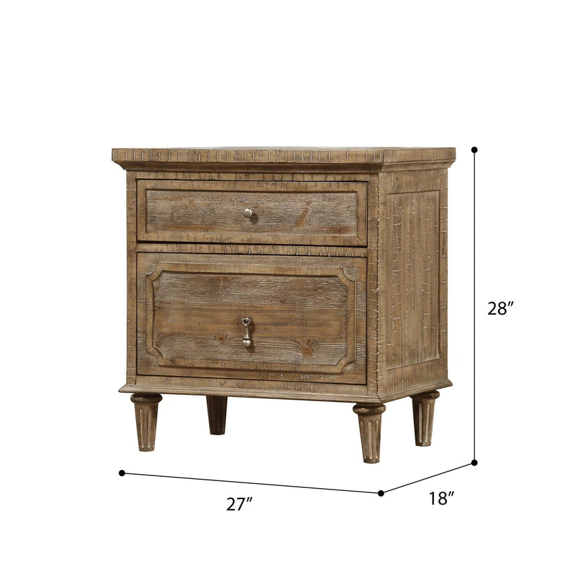 2 Drawer Nightstand - Taupe by HouseOfZazla