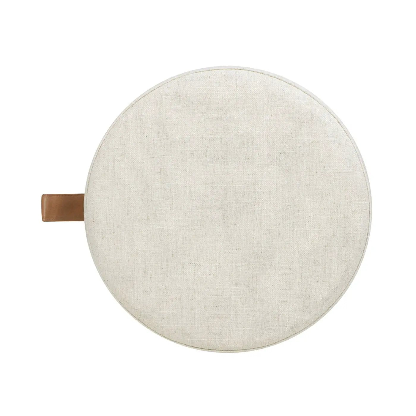 Brandy - Round Upholstered Storage Ottoman With Accent by HouseOfZazla