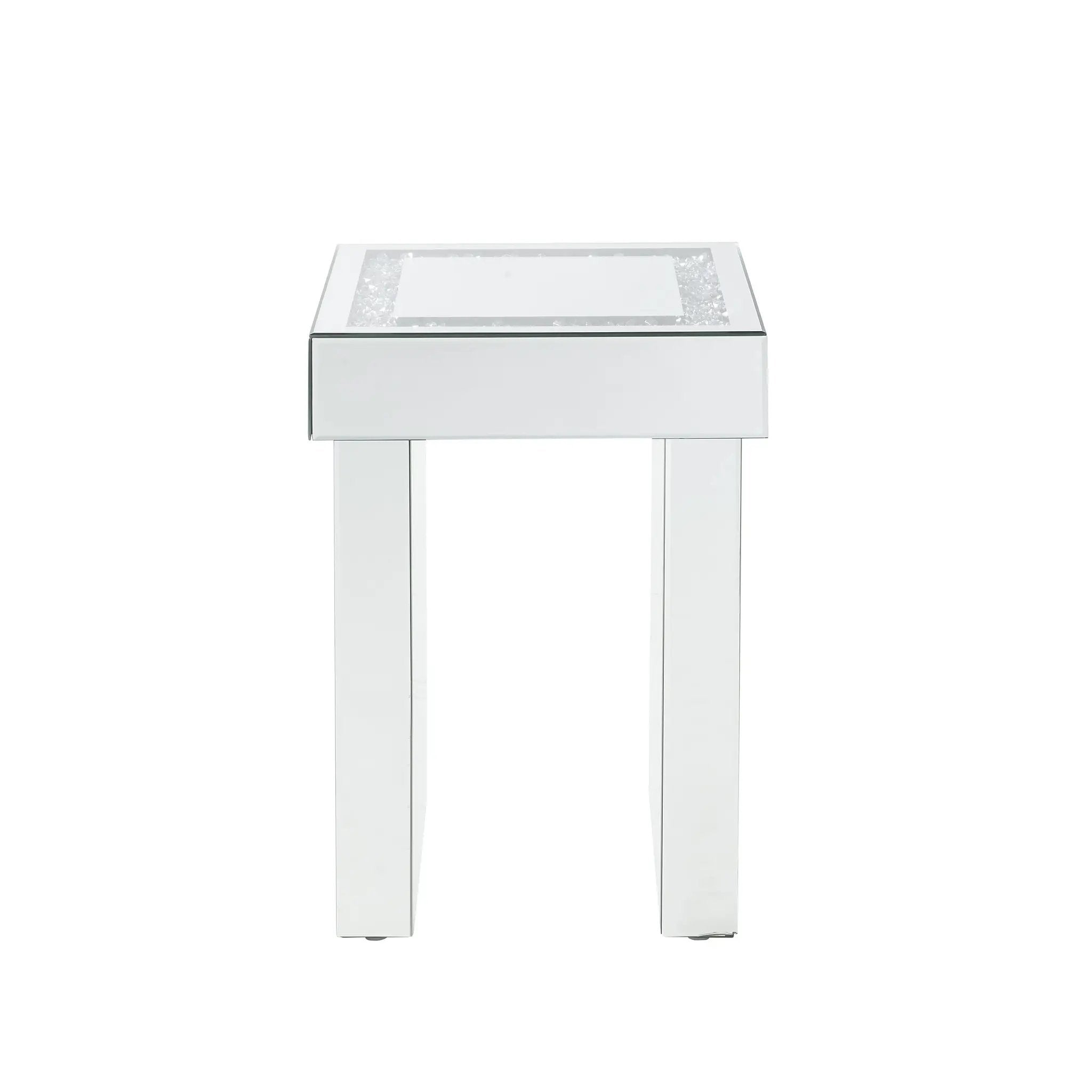 Noralie Mirrored & Faux Diamonds End Table by HouseOfZazla