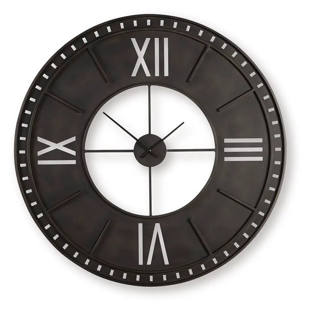 Lytle - Wall Clock - Antique Brown by Unique Piece Furniture
