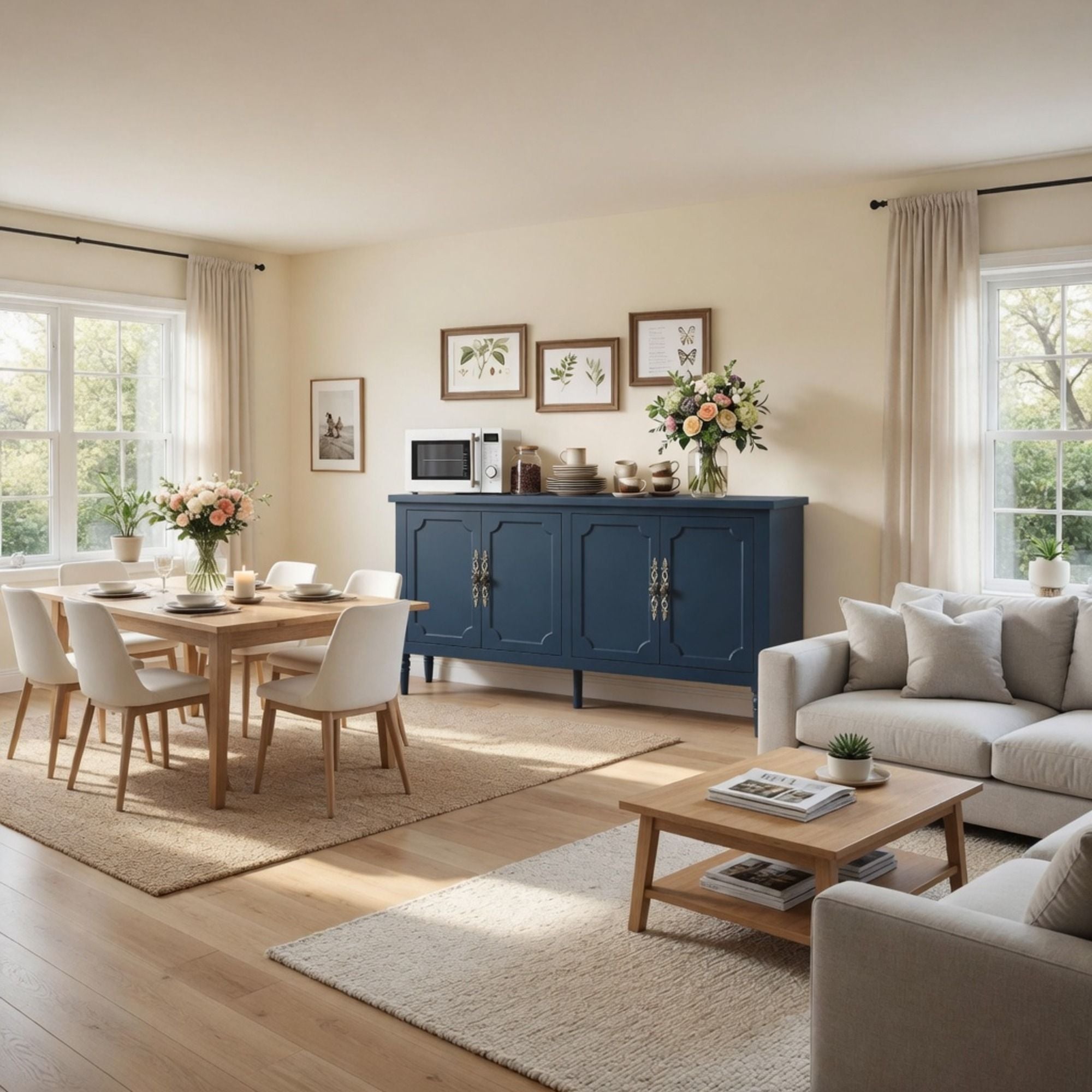 Vintage Buffet Cabinet With Adjustable Shelves by HouseOfZazla