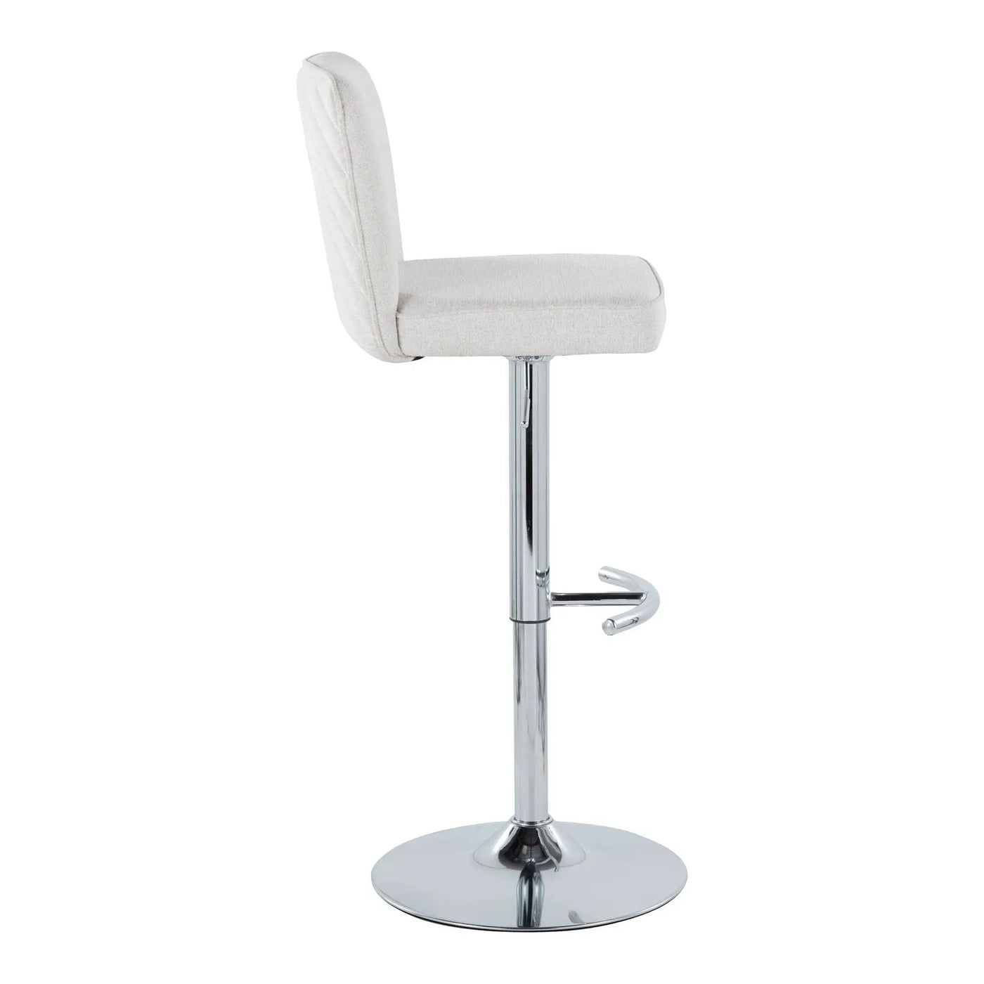 Henry - Contemporary Adjustable Barstool With Swivel & Rounded T Footrest (Set of 2) by HouseOfZazla