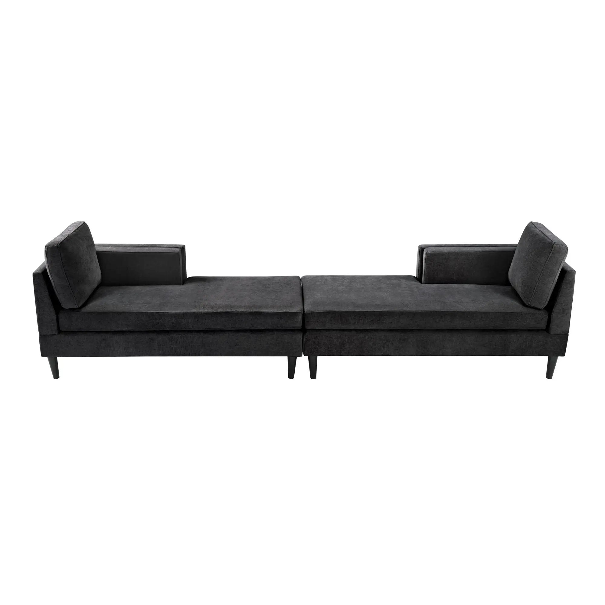 Chaise Lounge Sofa Bed With Dual Layer Armrests For Living Room by Unique Piece Furniture