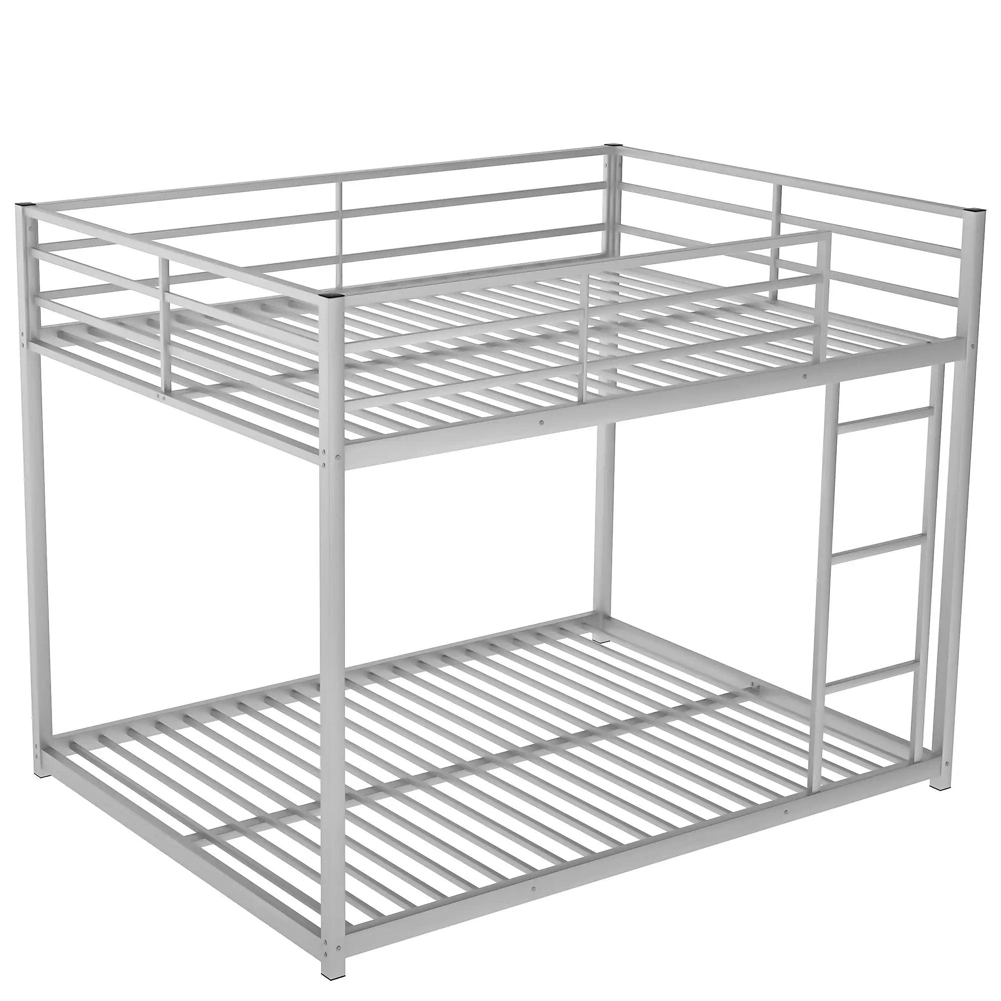 Metal Bunk Bed, Low Bunk Bed With Ladder by HouseOfZazla