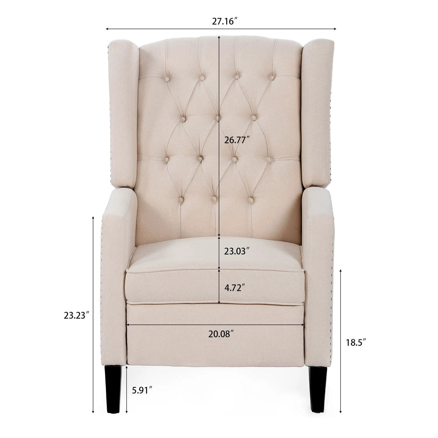 Manual Wing Chair Recliner by Unique Piece Furniture