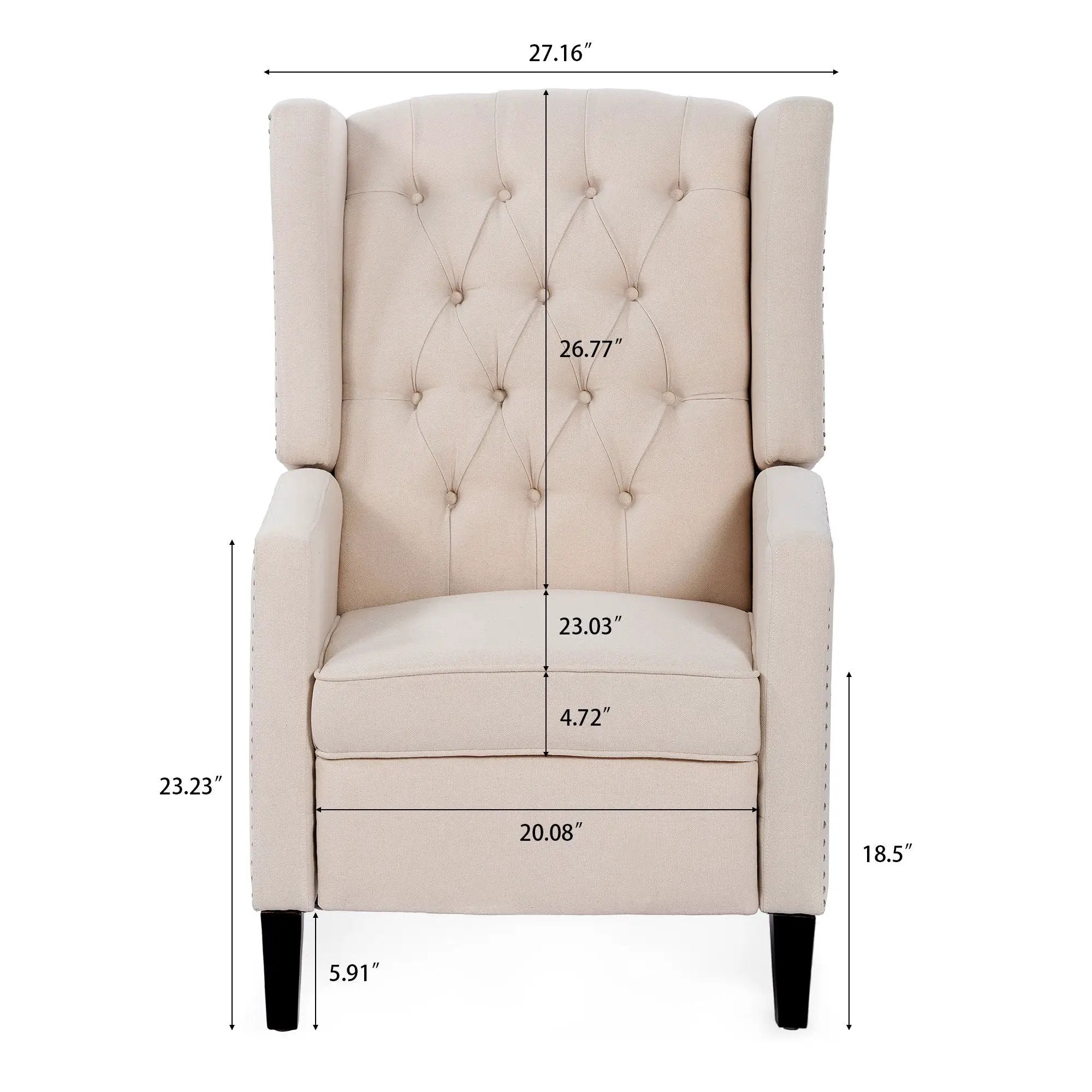 Manual Wing Chair Recliner by Unique Piece Furniture