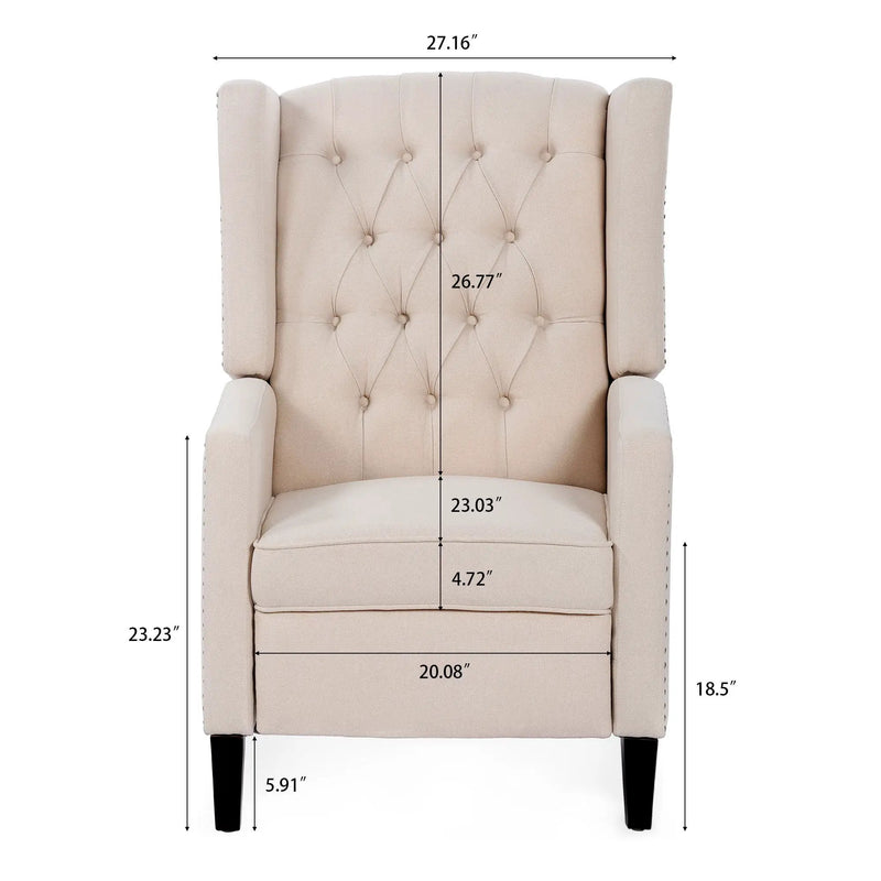 Manual Wing Chair Recliner by Unique Piece Furniture