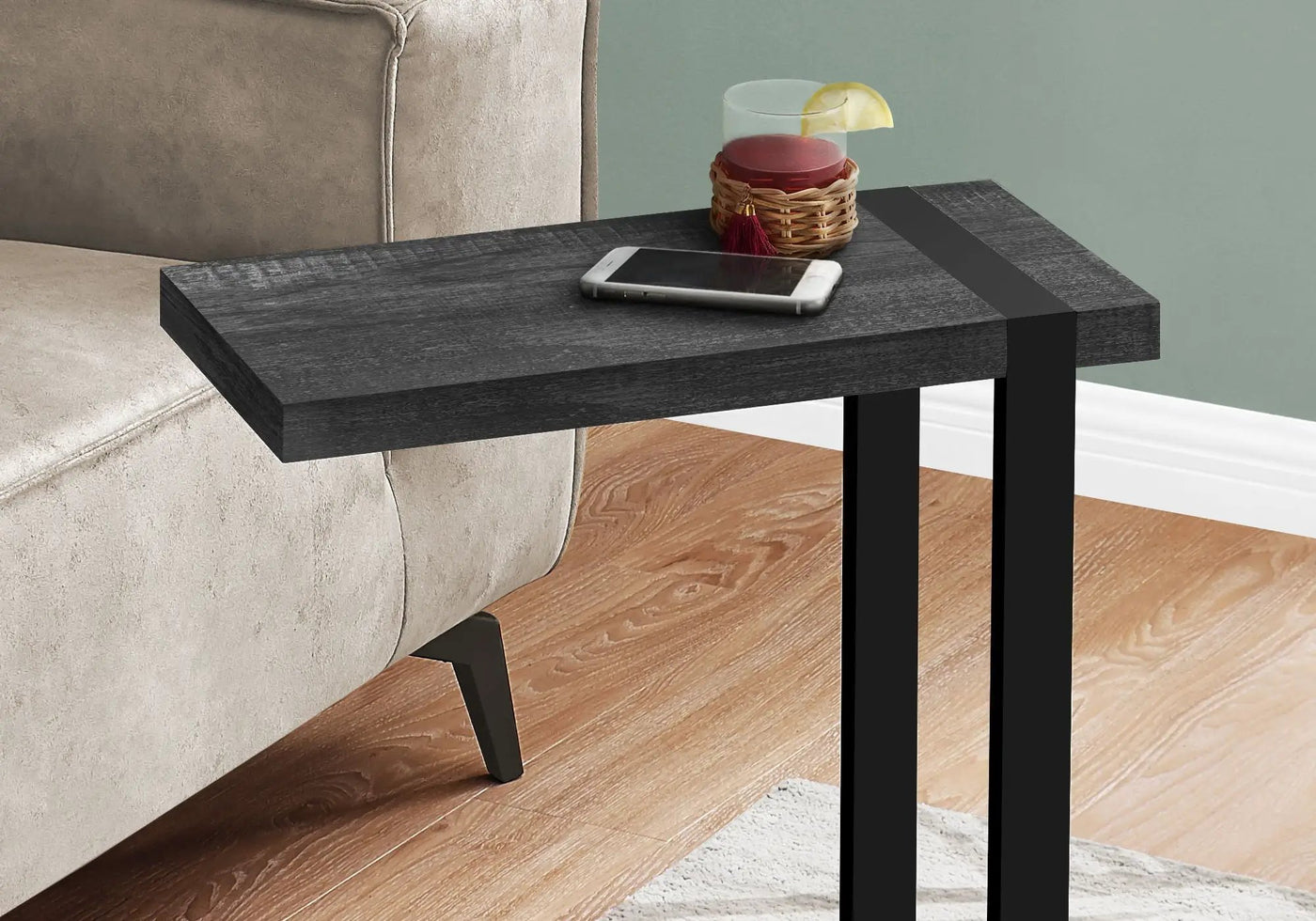 Accent Table, C-Shaped, Contemporary & Modern Stylish Design by HouseOfZazla