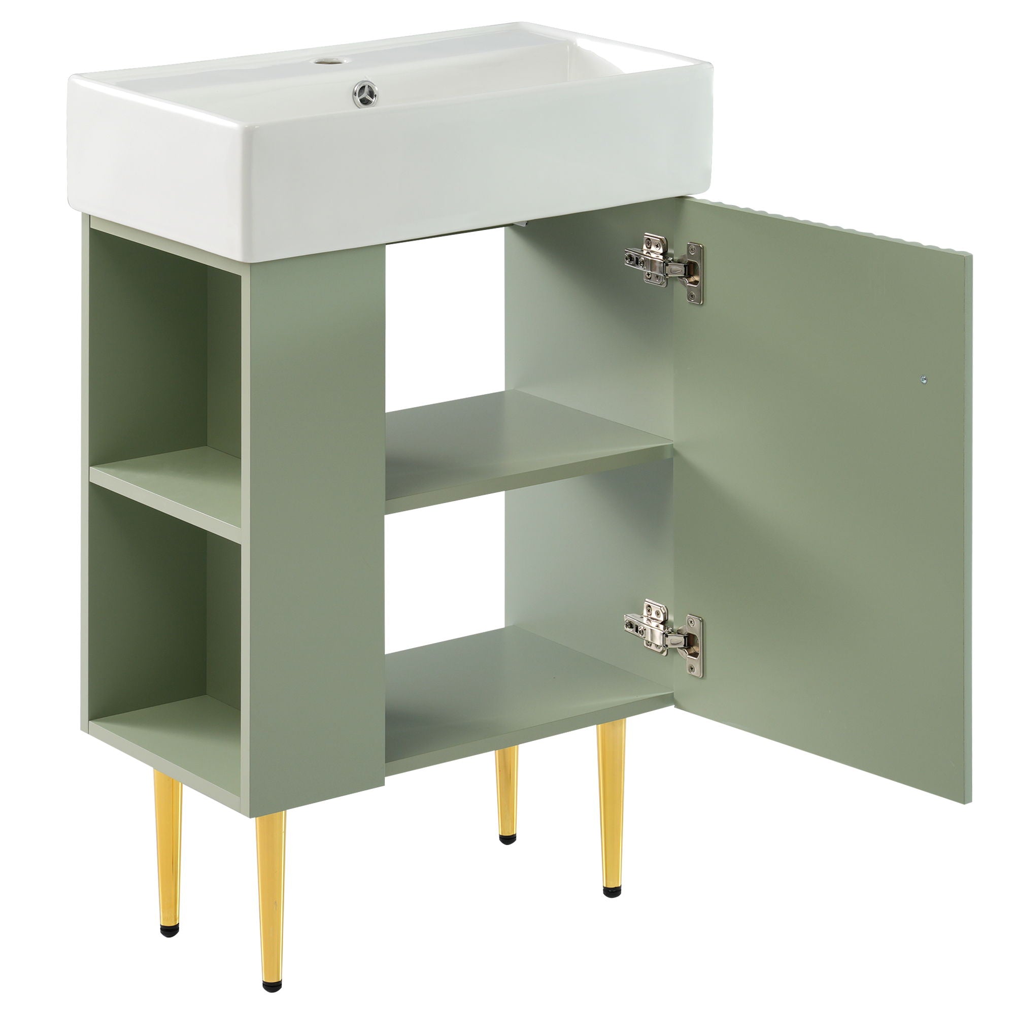 Bathroom Vanity, Combo Cabinet, Bathroom Storage Cabinet, Single Ceramic Sink by HouseOfZazla