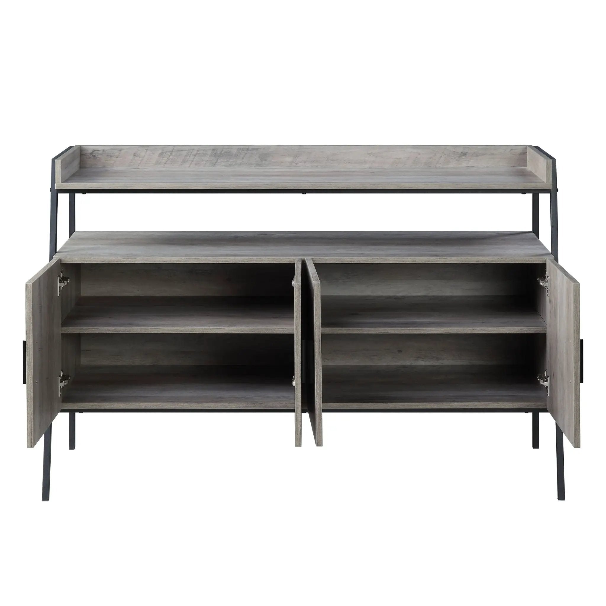 Samiya - TV Stand - Gray Oak & Black by Unique Piece Furniture