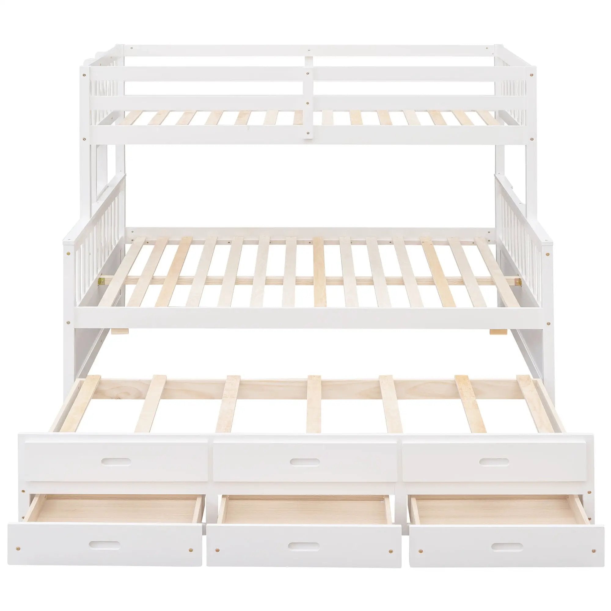 Bunk Bed With Twin Size Trundle And Drawers by Unique Piece Furniture
