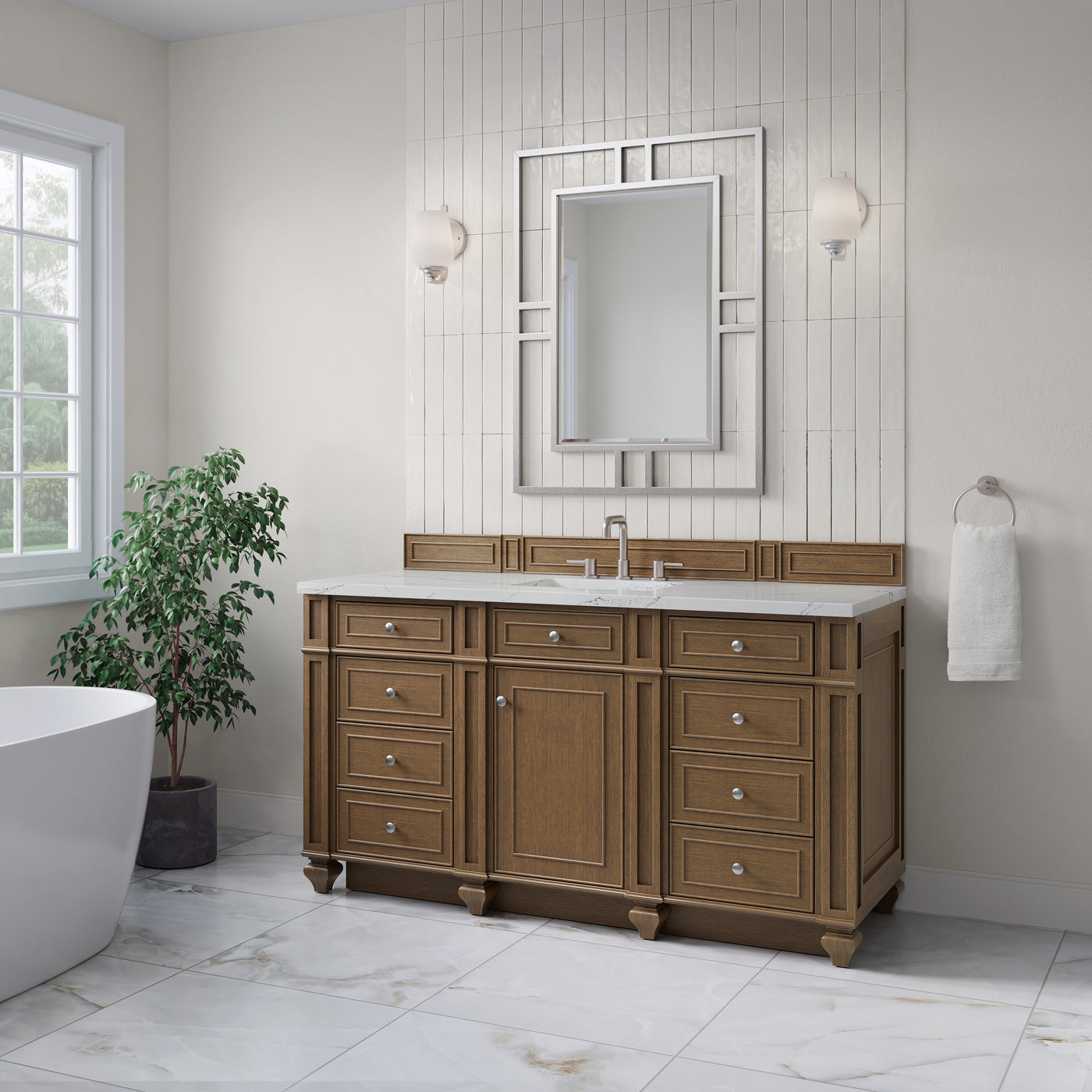 James Martin Bristol 60" Single Bathroom Vanity, Saddle Brown, view 29