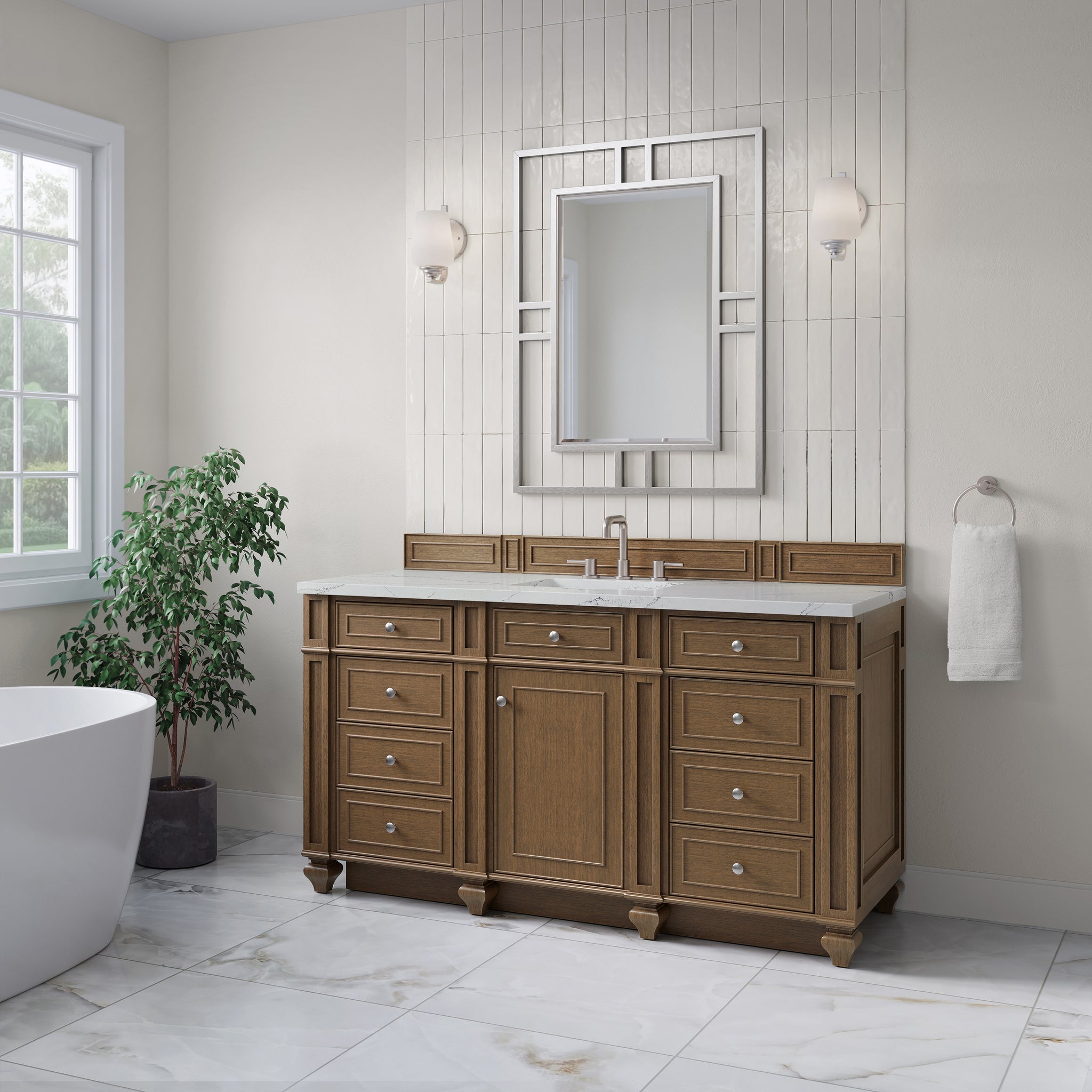 James Martin Bristol 60" Single Bathroom Vanity, Saddle Brown, view 29