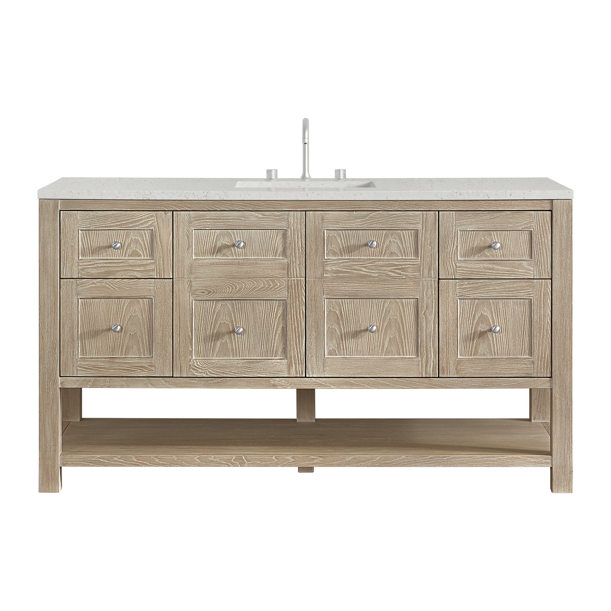 James Martin Breckenridge 60" Single Bathroom Vanity, Whitewashed Oak, view 25