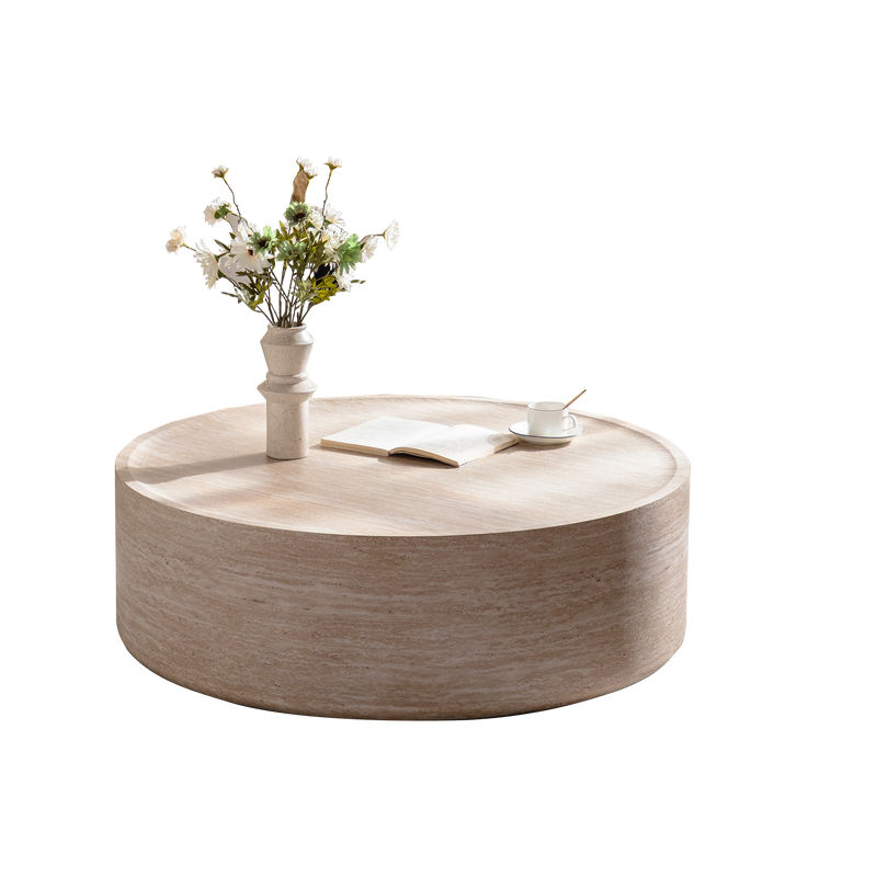 39.37" Round Coffee Table with Mars Pattern by HouseOfZazla