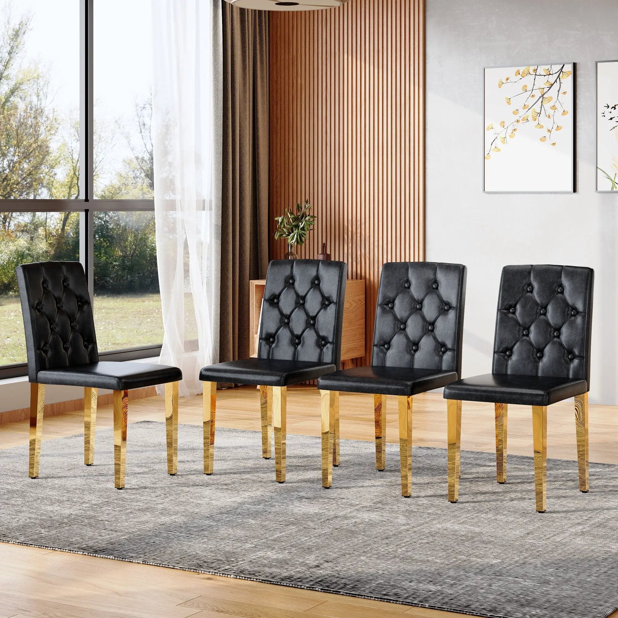 Dining Chairs With Ergonomic Buckle Backrest Comfort by HouseOfZazla