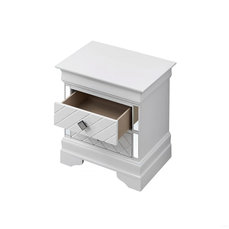Accent Nightstand - Silver Champagne by HouseOfZazla