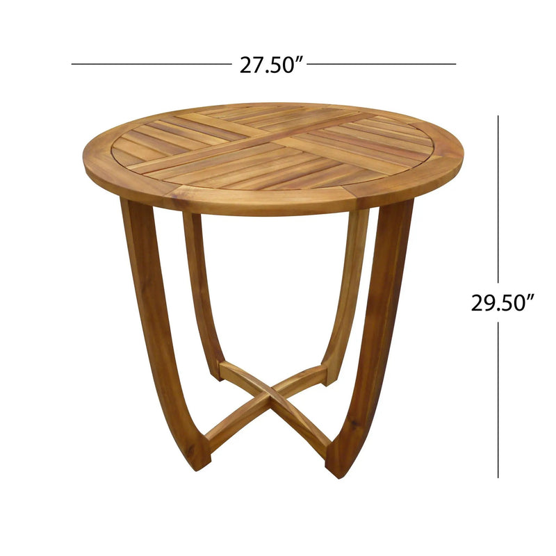 Outdoor Dining Set With Coffee Table And 2 Chairs - Teak by HouseOfZazla