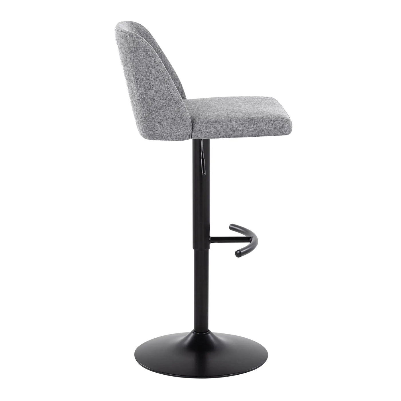 Toriano - Contemporary Adjustable Bar Stool With Rounded T Footrest (Set of 2) by HouseOfZazla