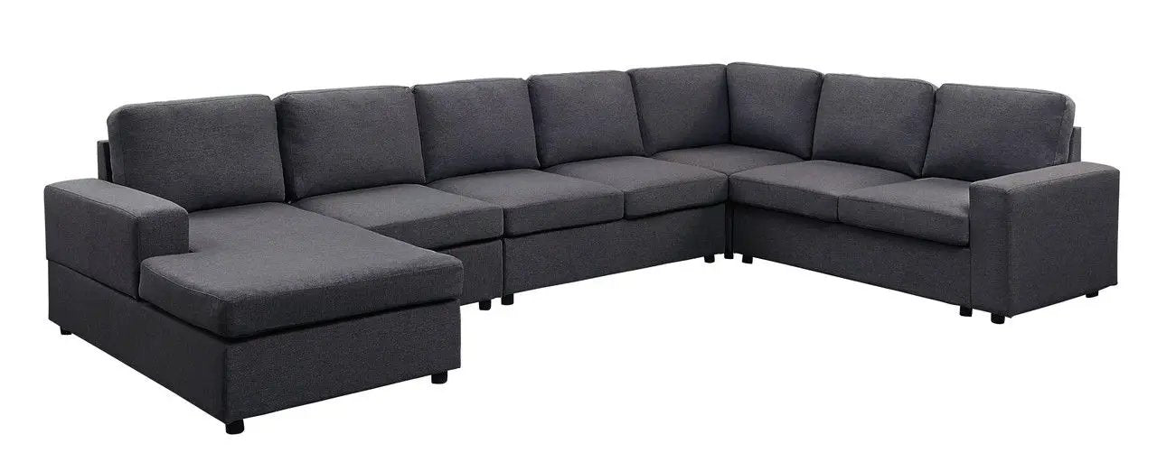 Hayden - 7 Seat Reversible Modular Sectional Sofa Chaise by Unique Piece Furniture