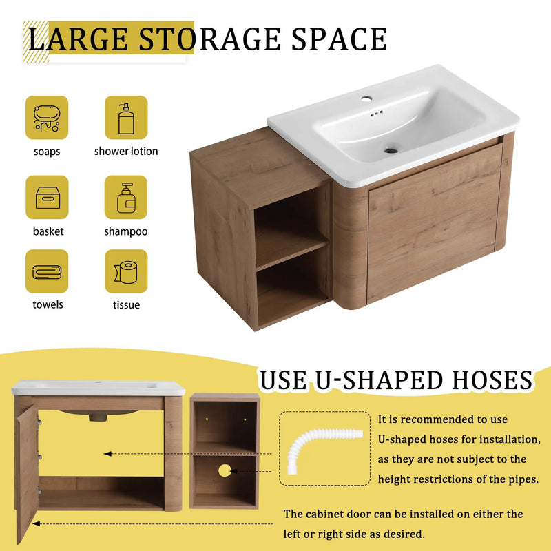 40'' Wall-Mounted Bathroom Vanity by HouseOfZazla