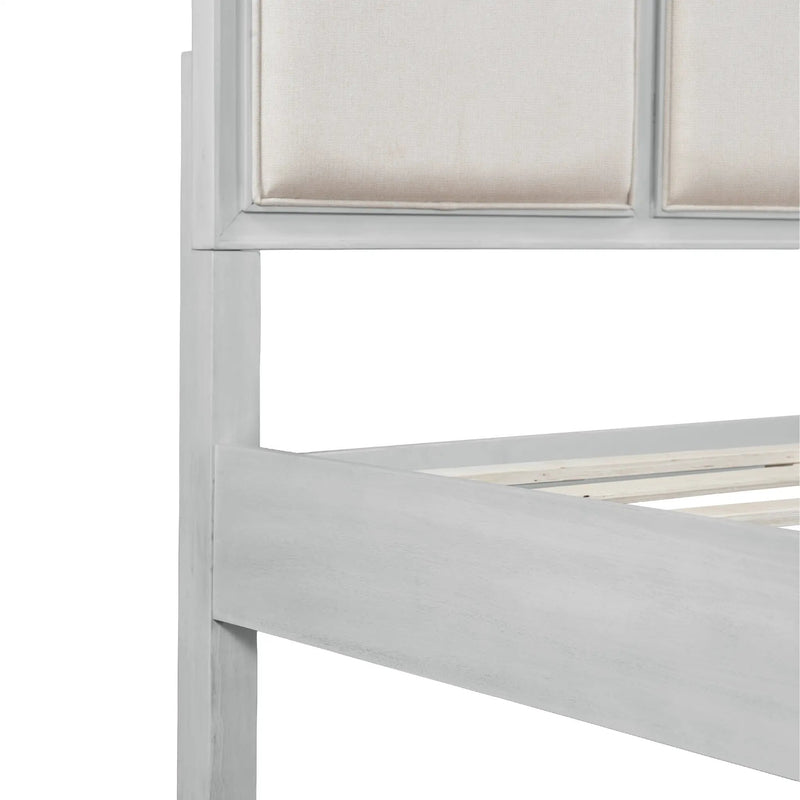 King Size Bed Frame with Upholstered Headboard by HouseOfZazla