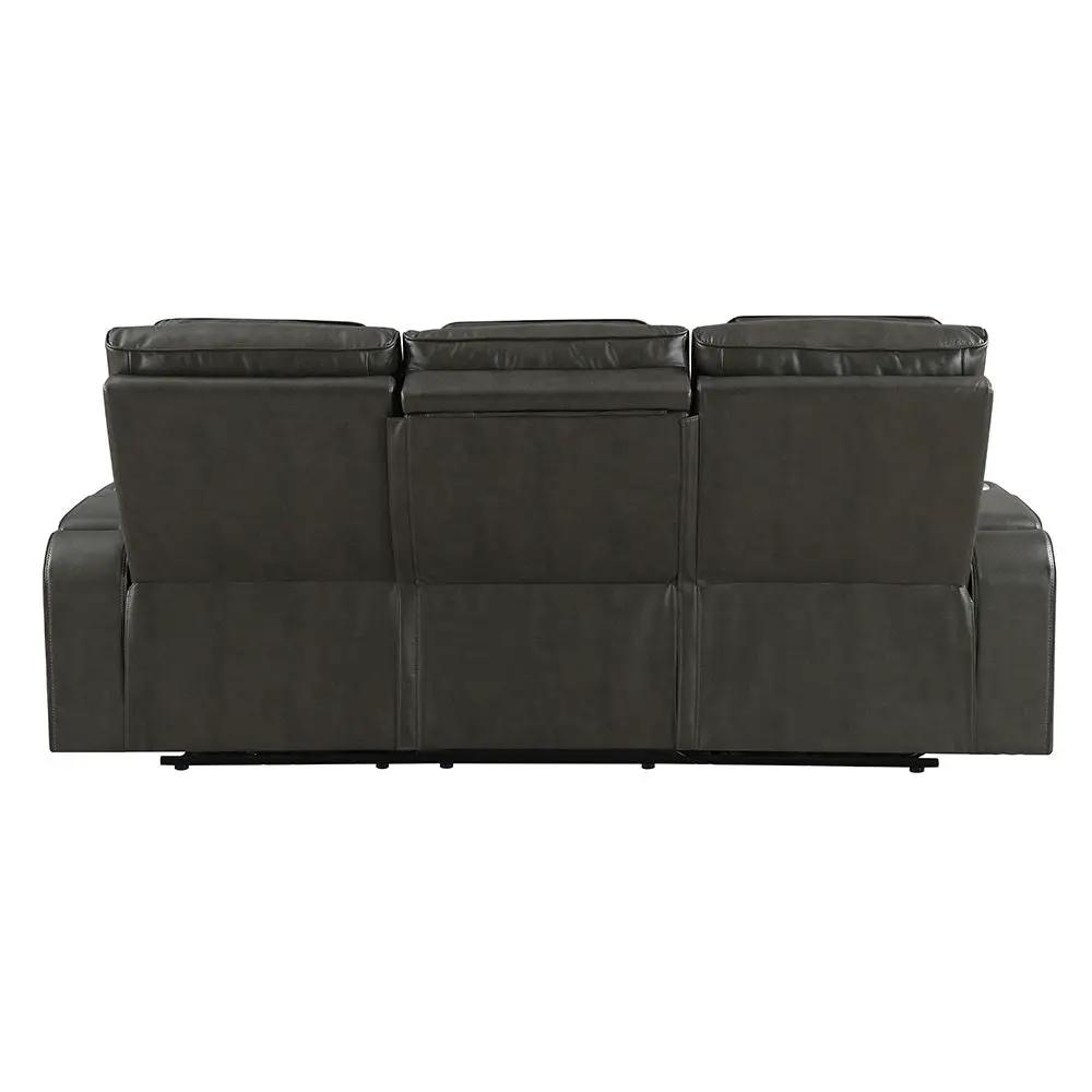 Taddeo - Power Motion Sofa With Power Headrest, USB, Wireless Charger, LED & Reading Light - Dark Gray by Unique Piece Furniture