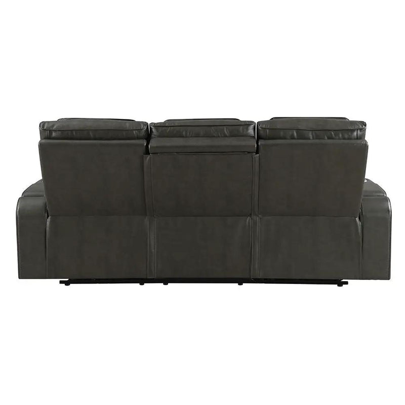 Taddeo - Power Motion Sofa With Power Headrest, USB, Wireless Charger, LED & Reading Light - Dark Gray by Unique Piece Furniture