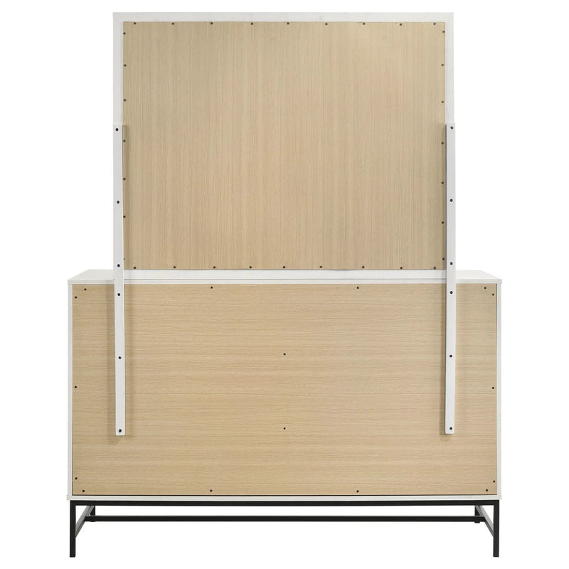 Sonora 6-drawer Dresser with Mirror White by Unique Piece Furniture