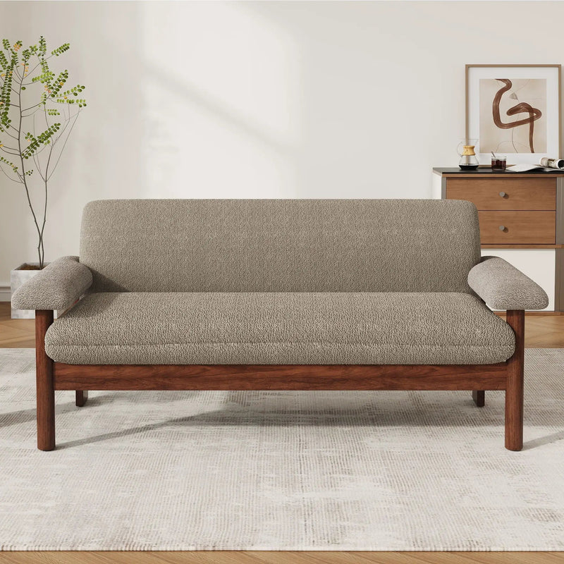 Loveseat Sofa 2 Seater Couch with Armrest Pillows by HouseOfZazla