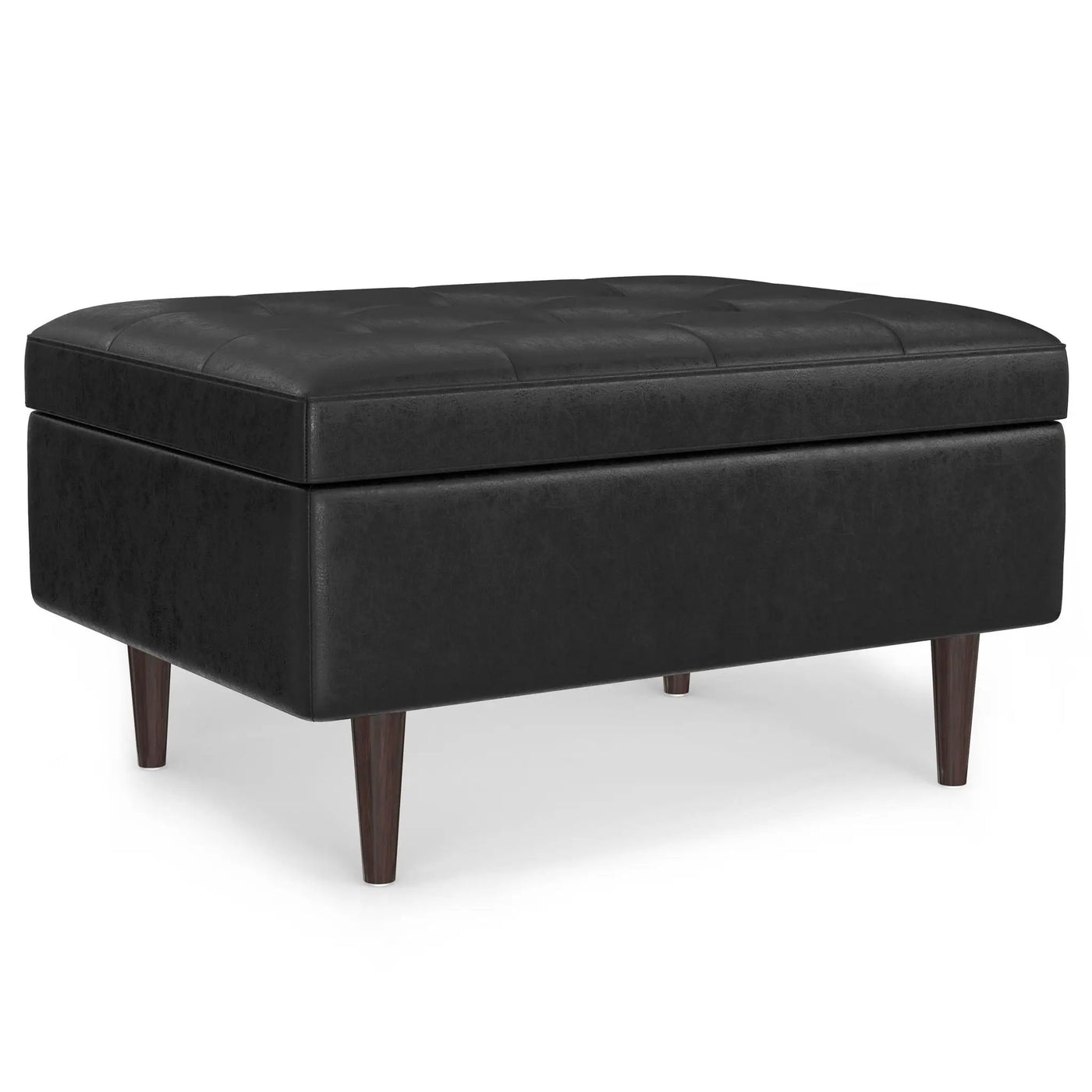 Shay - Large Square Coffee Table Storage Ottoman Mid-Century Style by Unique Piece Furniture