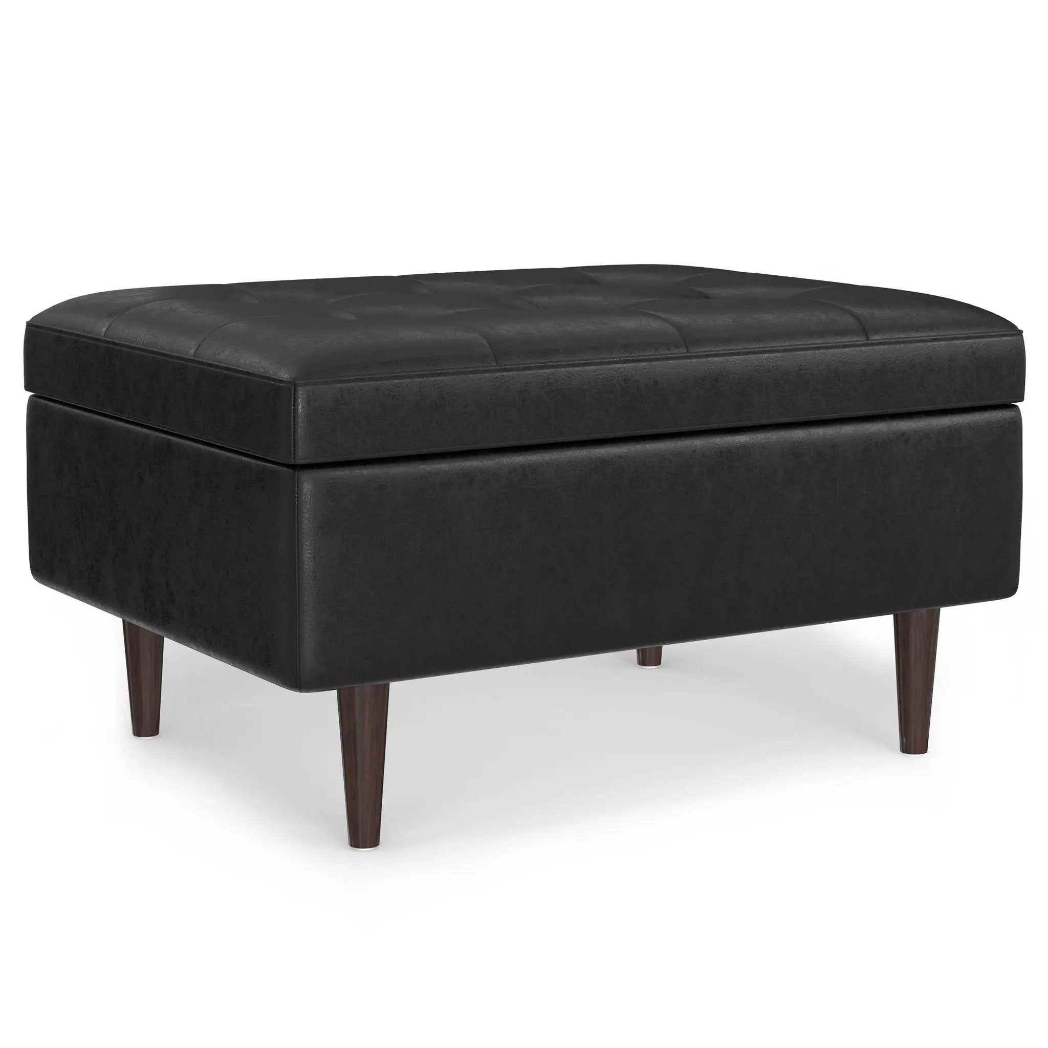 Shay - Large Square Coffee Table Storage Ottoman Mid-Century Style by Unique Piece Furniture