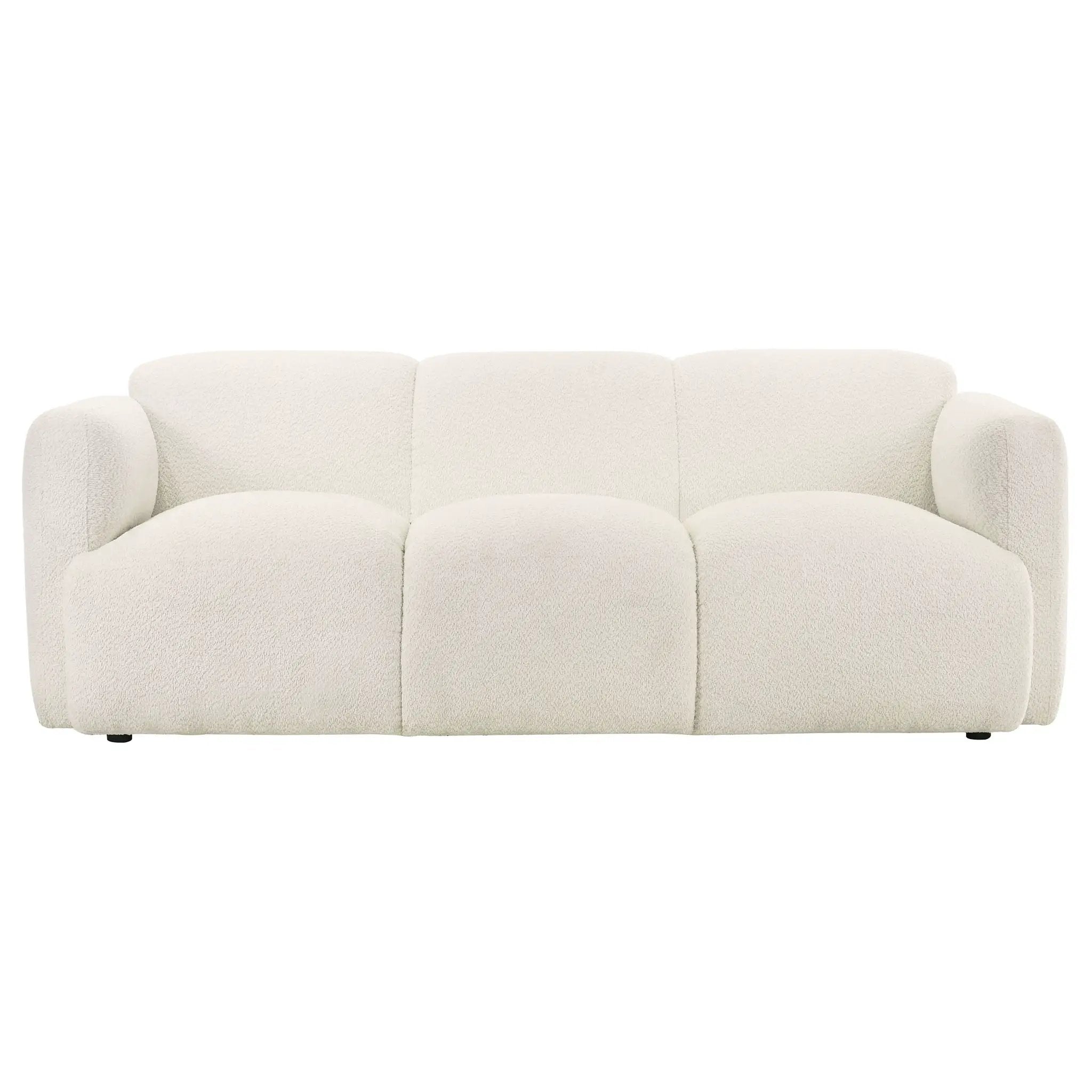 Dorset 2-piece Upholstered Round Track Arm Sofa Set White by Unique Piece Furniture