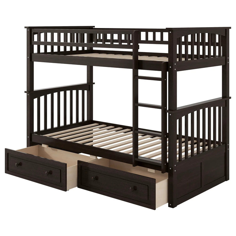 Bunk Bed With Drawers, Convertible Design by HouseOfZazla