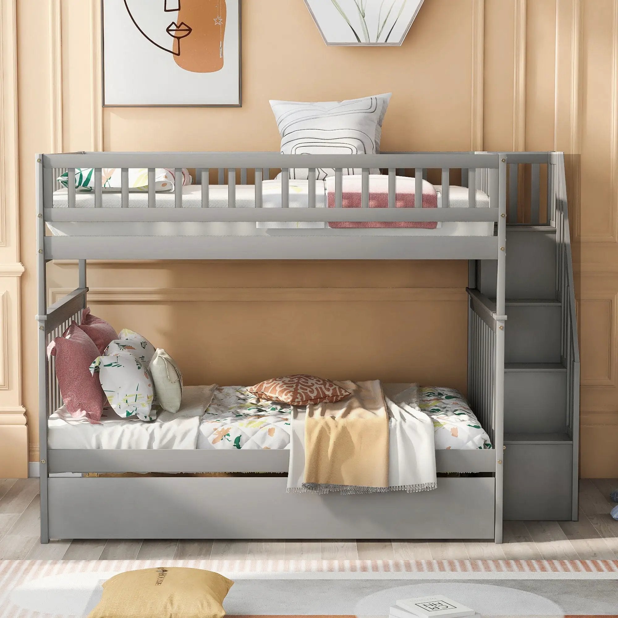 Bunk Bed With Staircase by HouseOfZazla