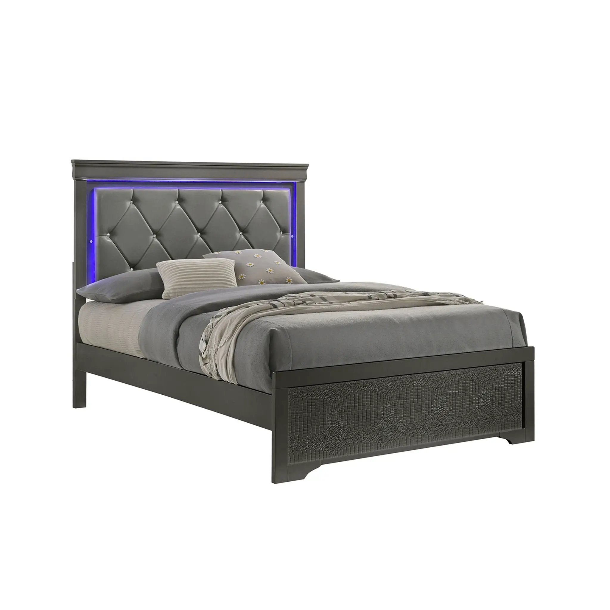 Blaze - Bed With LED Headboard by HouseOfZazla