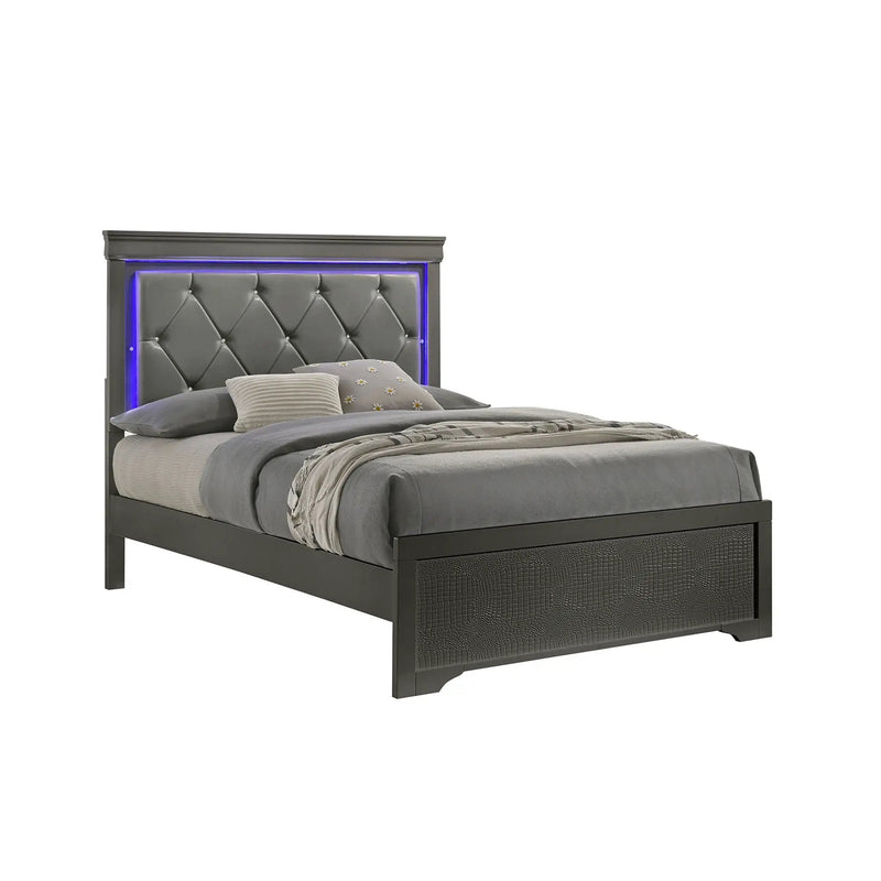 Blaze - Bed With LED Headboard by HouseOfZazla