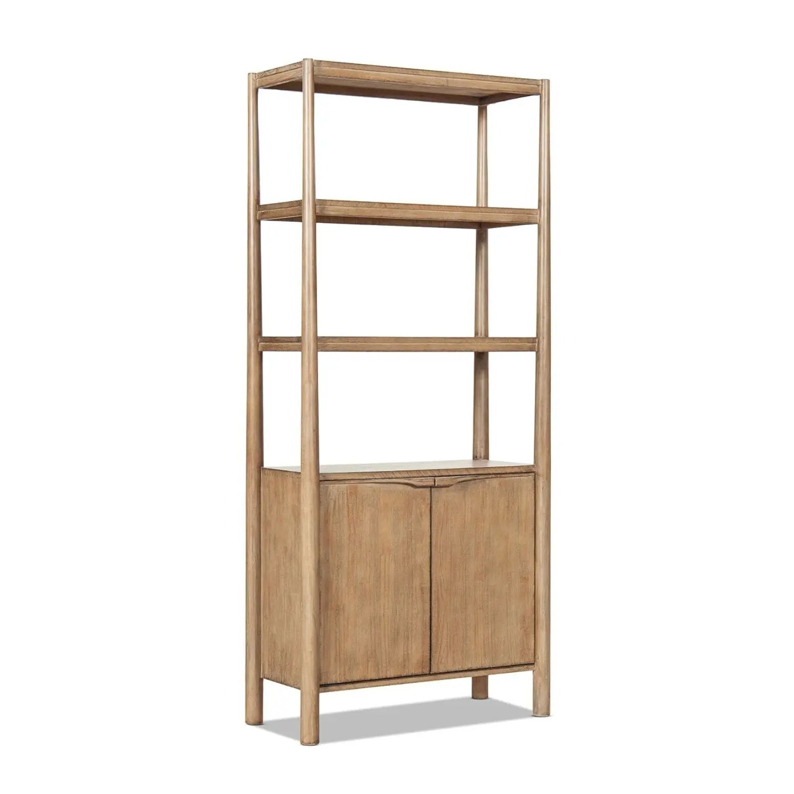 Nolan - Bookcase With Lower Cabinet - Natural by HouseOfZazla