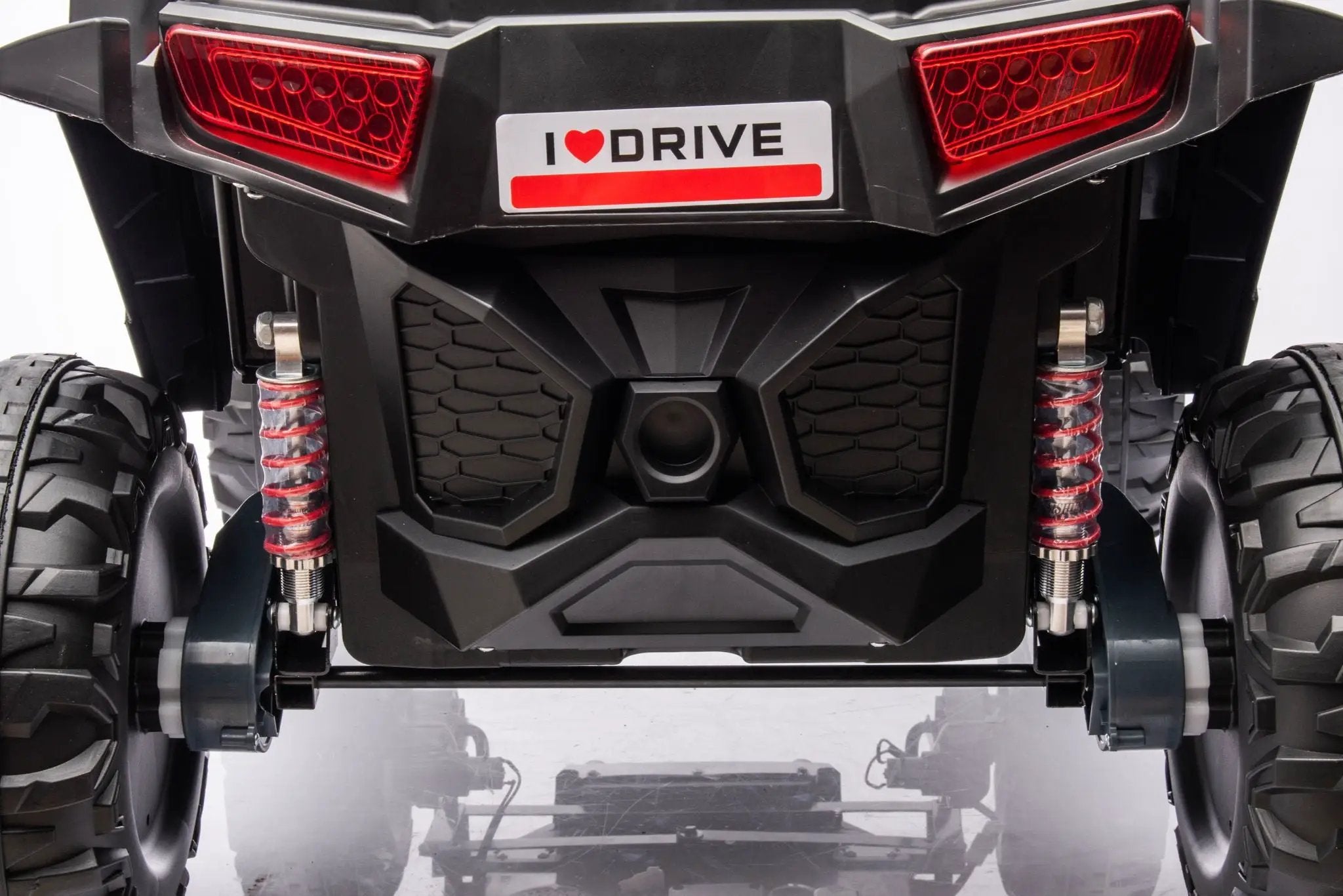 12V7A*1 30W*4 Four-Wheel Drive Seat One Button Start, Forward And Backward, High And Low Speed, Music, Front Light, Power Display, Two Doors Can Open, 2.4G R / C, Seat Belt Four Wheel Absorber by HouseOfZazla