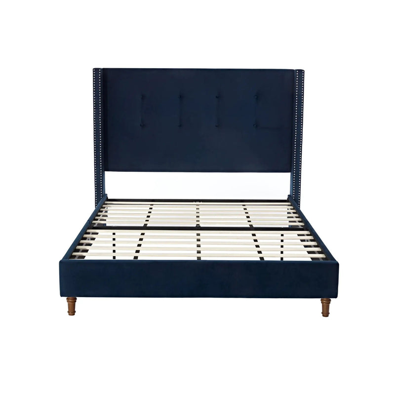 Peyton - Upholstered Bed With 54" High Headboard, Traditional Hand Buttoned Tufting by Unique Piece Furniture