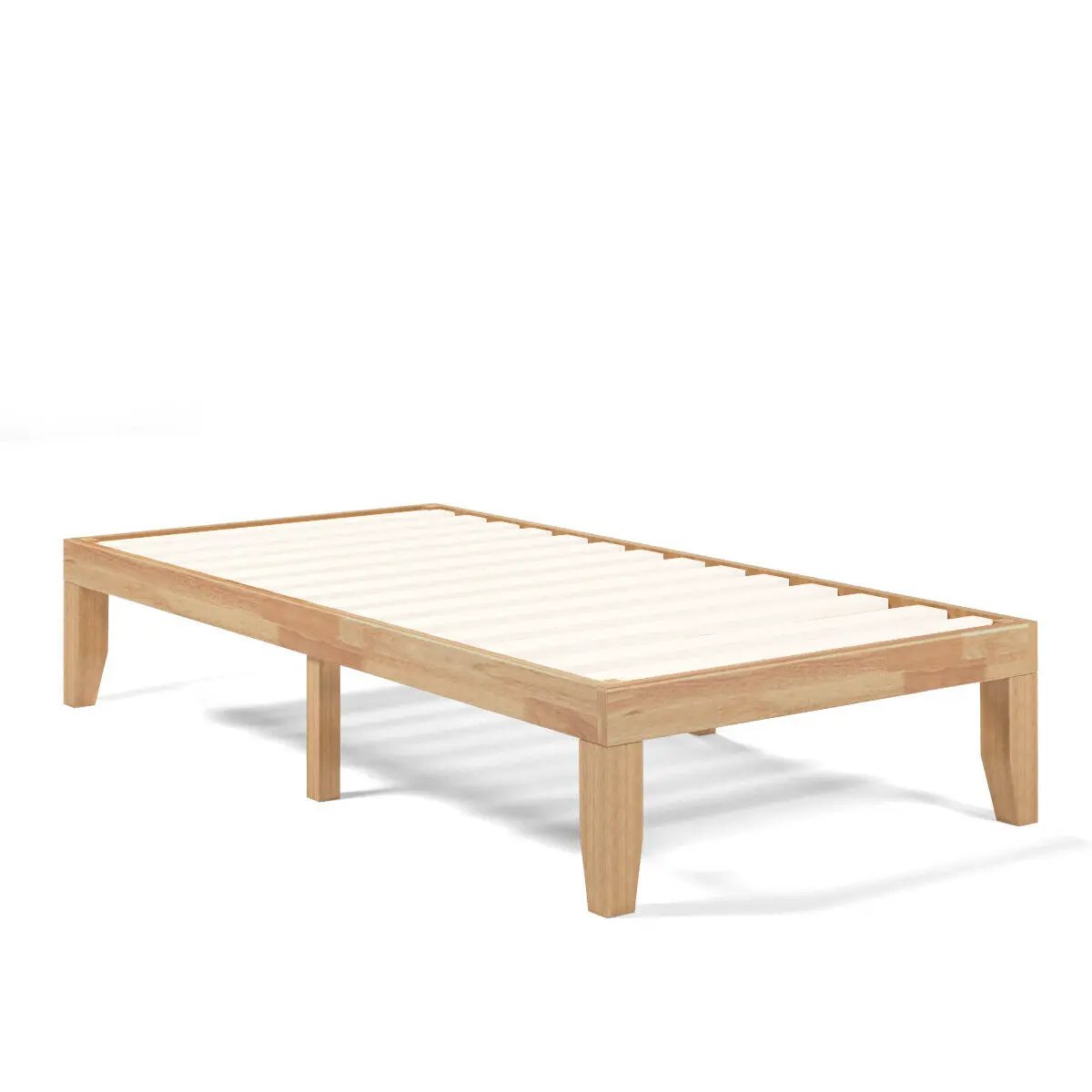 Twin Size 14 Inch Wooden Slats Bed Mattress Frame, photo 10 of 10