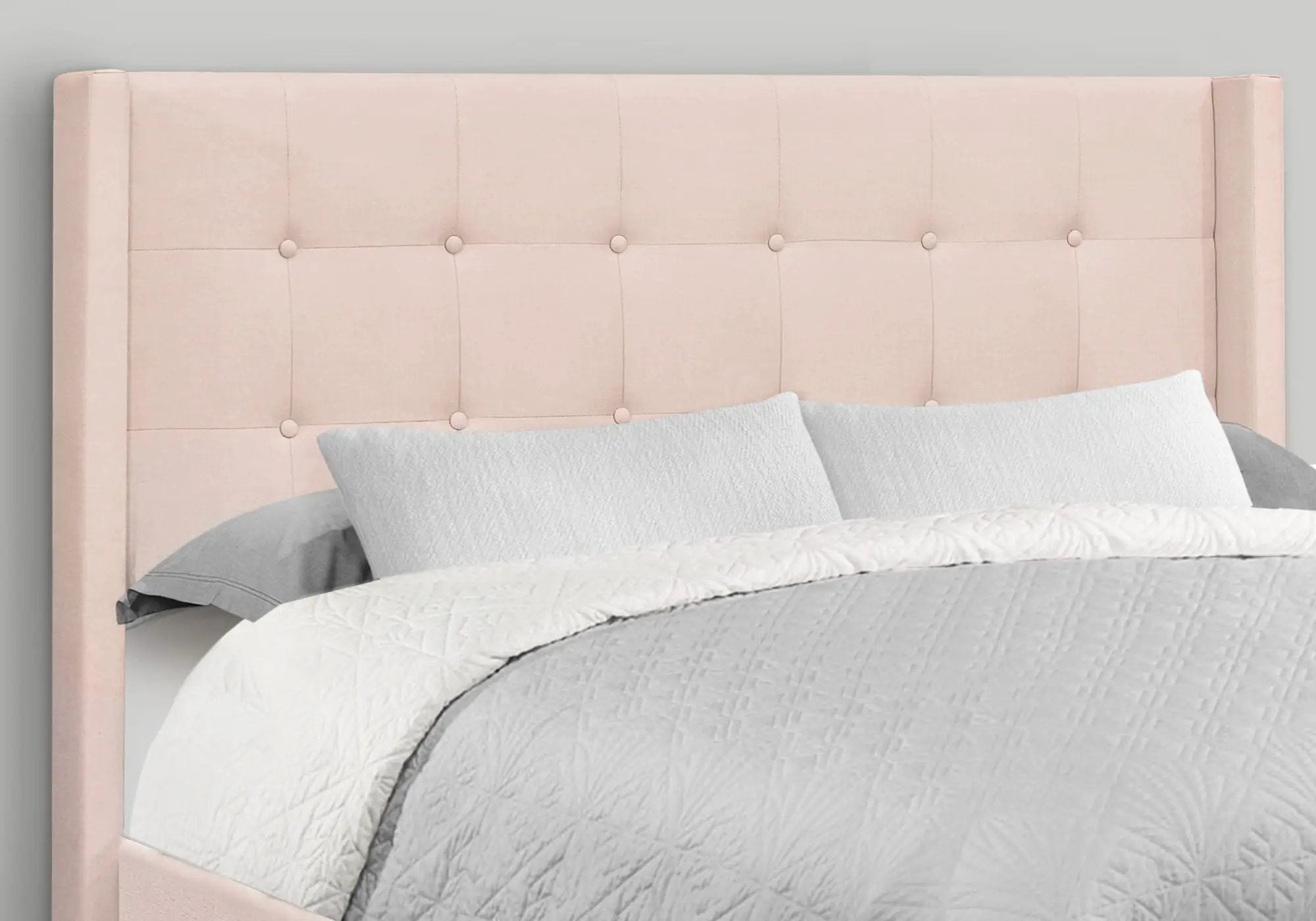 Queen Size Bed Upholstered - Pink by Unique Piece Furniture