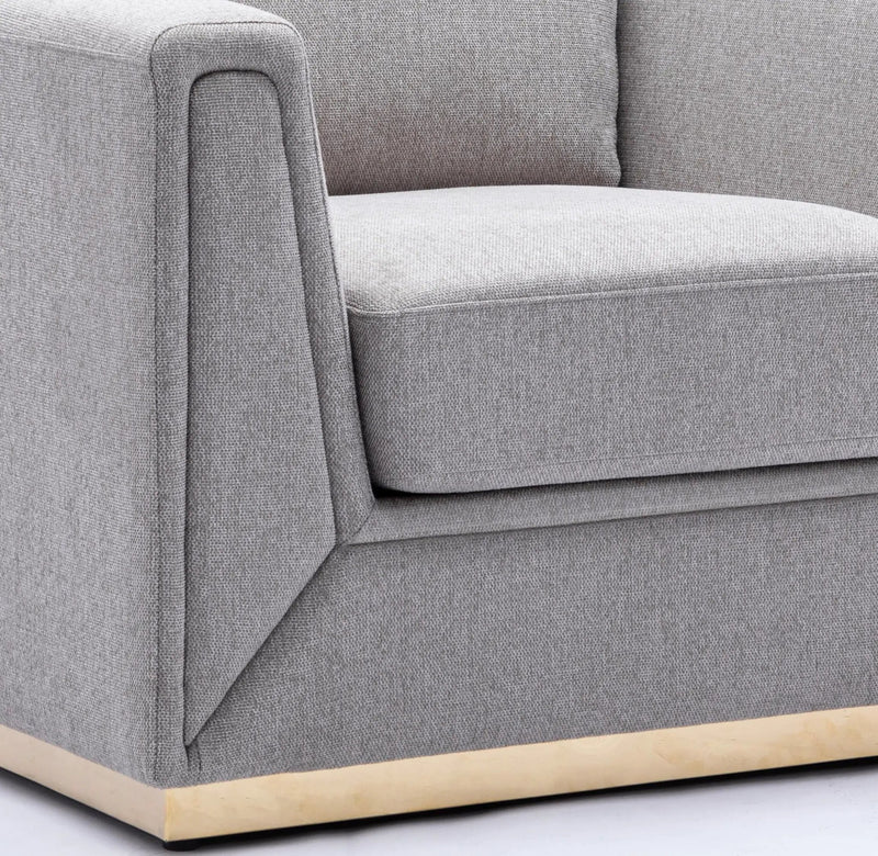 Valin - Linen Chair For Living Room - Gray by Unique Piece Furniture