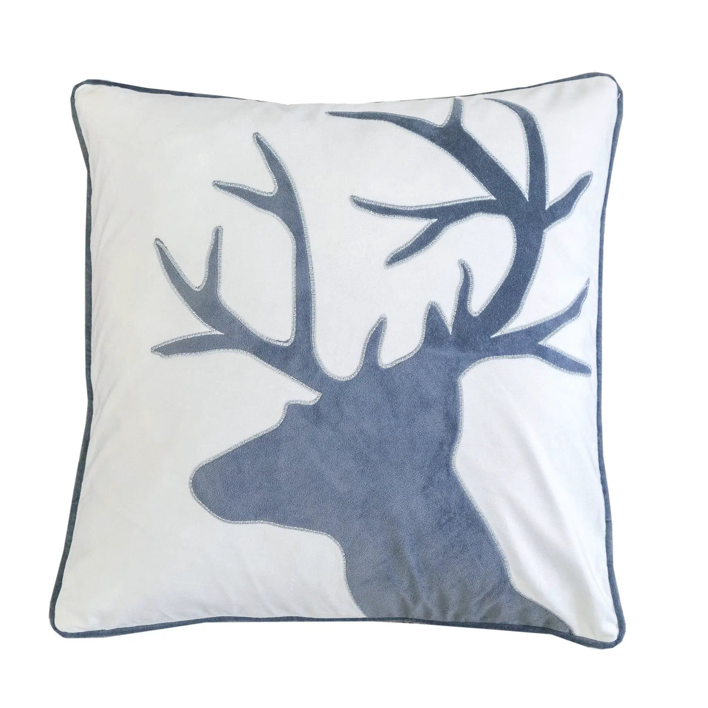 Holiday Reindeer Velvet Accent Pillow 20x20 by HouseOfZazla
