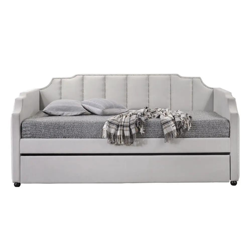 Peridot - Twin Daybed With Trundle - Dove Gray Velvet by Unique Piece Furniture
