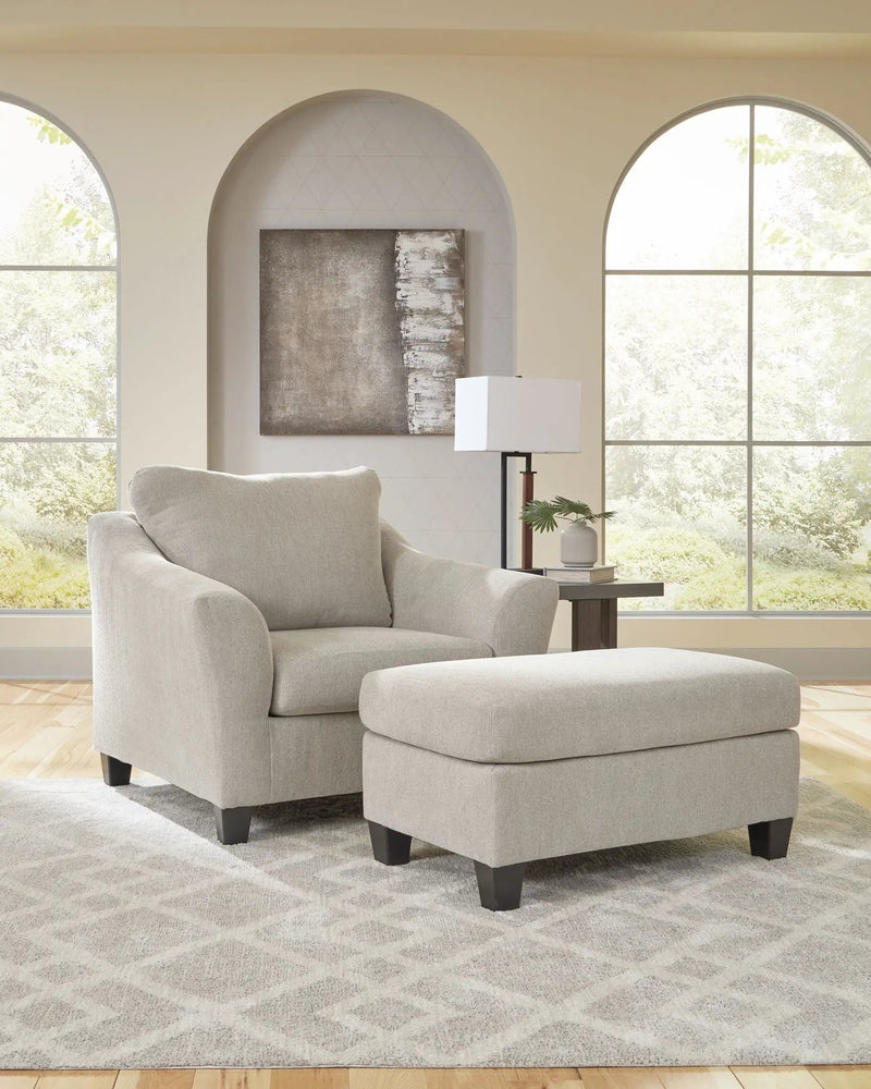 Willarae - 2 Pc. - Chair And A Half, Ottoman - Taupe by Unique Piece Furniture