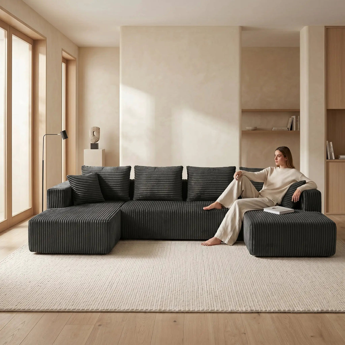 132.1 Inch Modular Sectional Sofa by HouseOfZazla