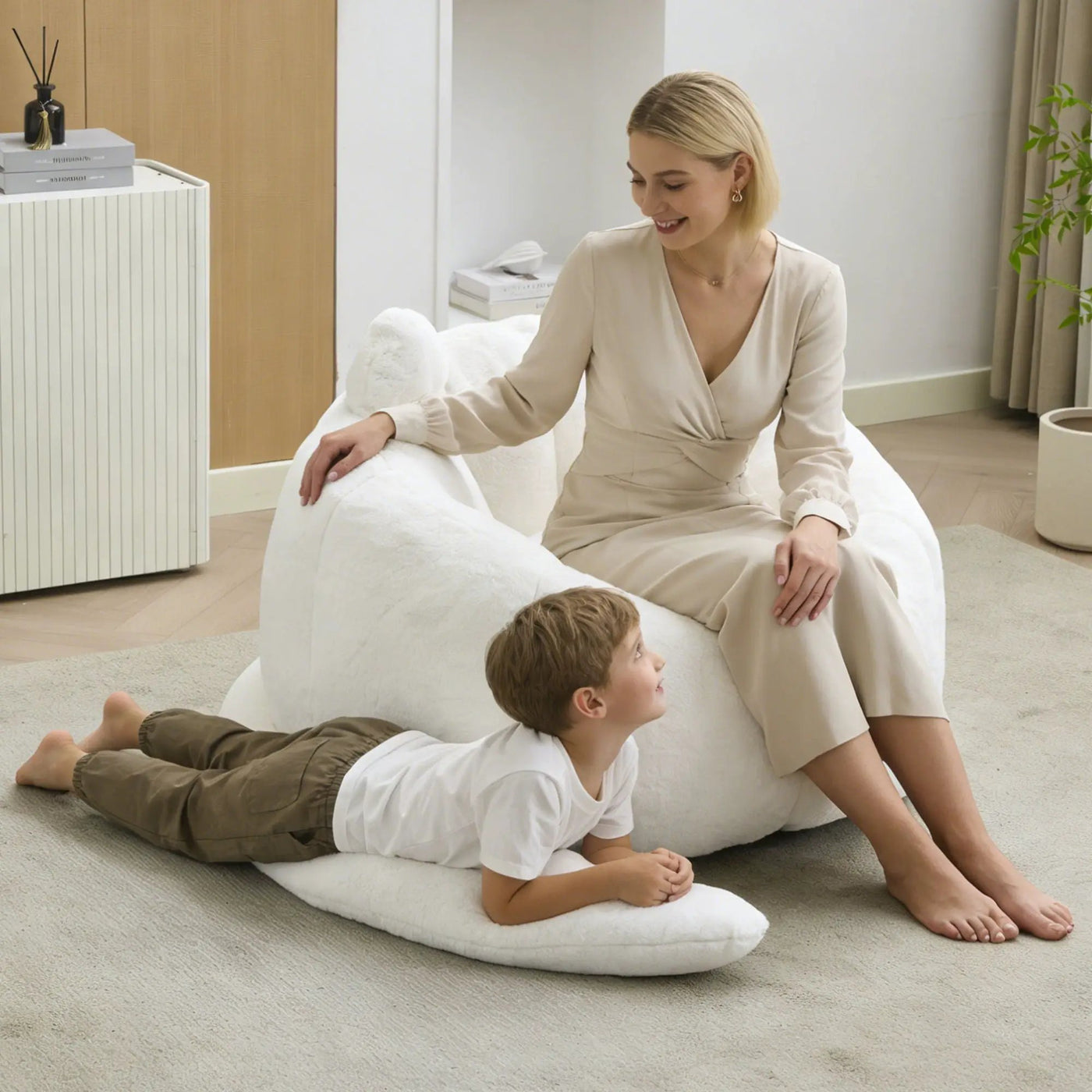 Cat Shaped Bean Bag Sofa With Long Tail by Unique Piece Furniture